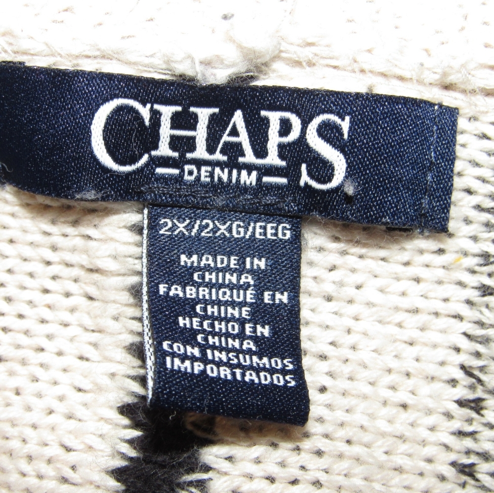 Chaps Womens Plus Size Striped Open Front Cardiga… - image 3